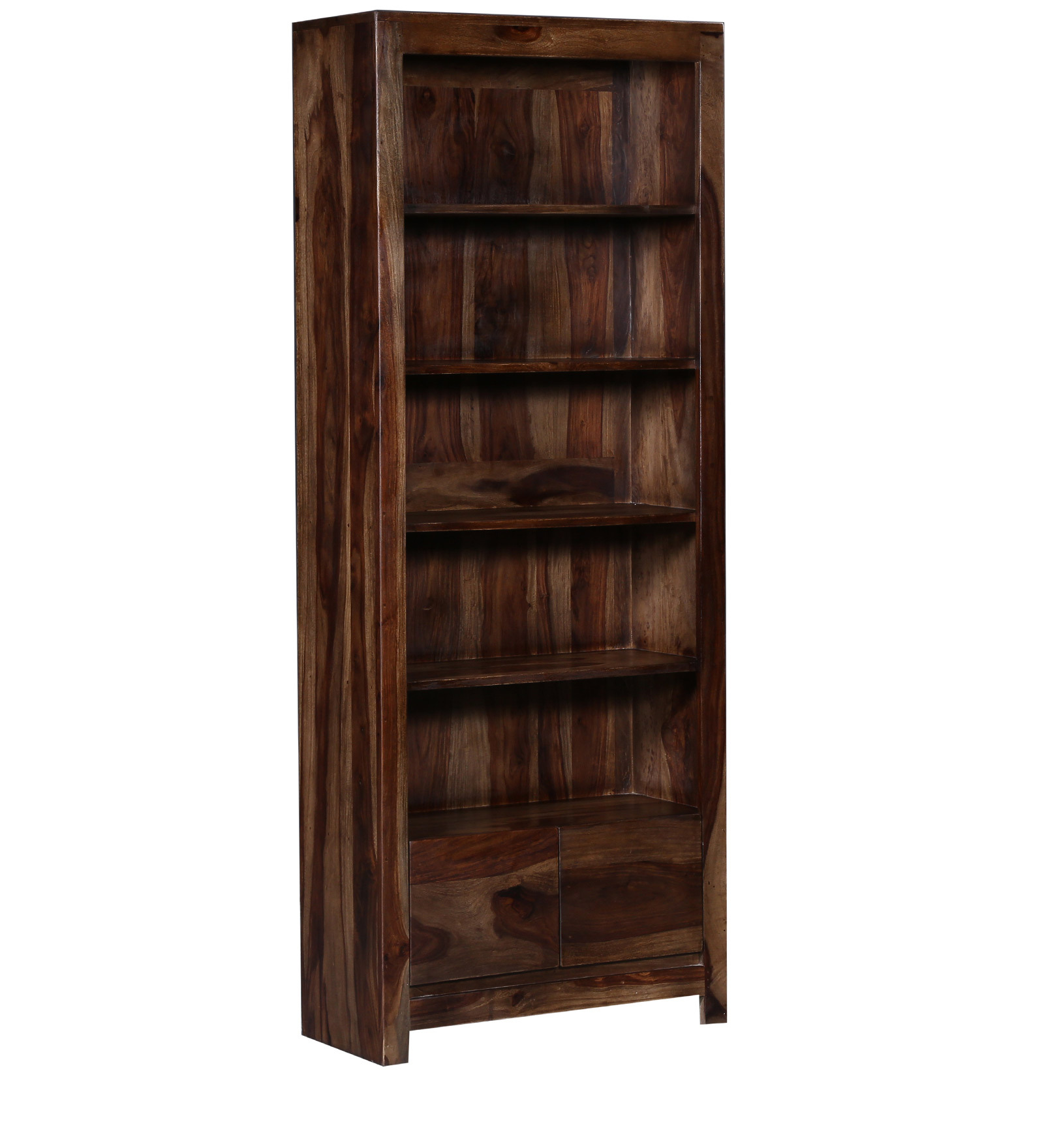 Fothmon Book Shelf with Two Drawers in Provincial Teak Finish